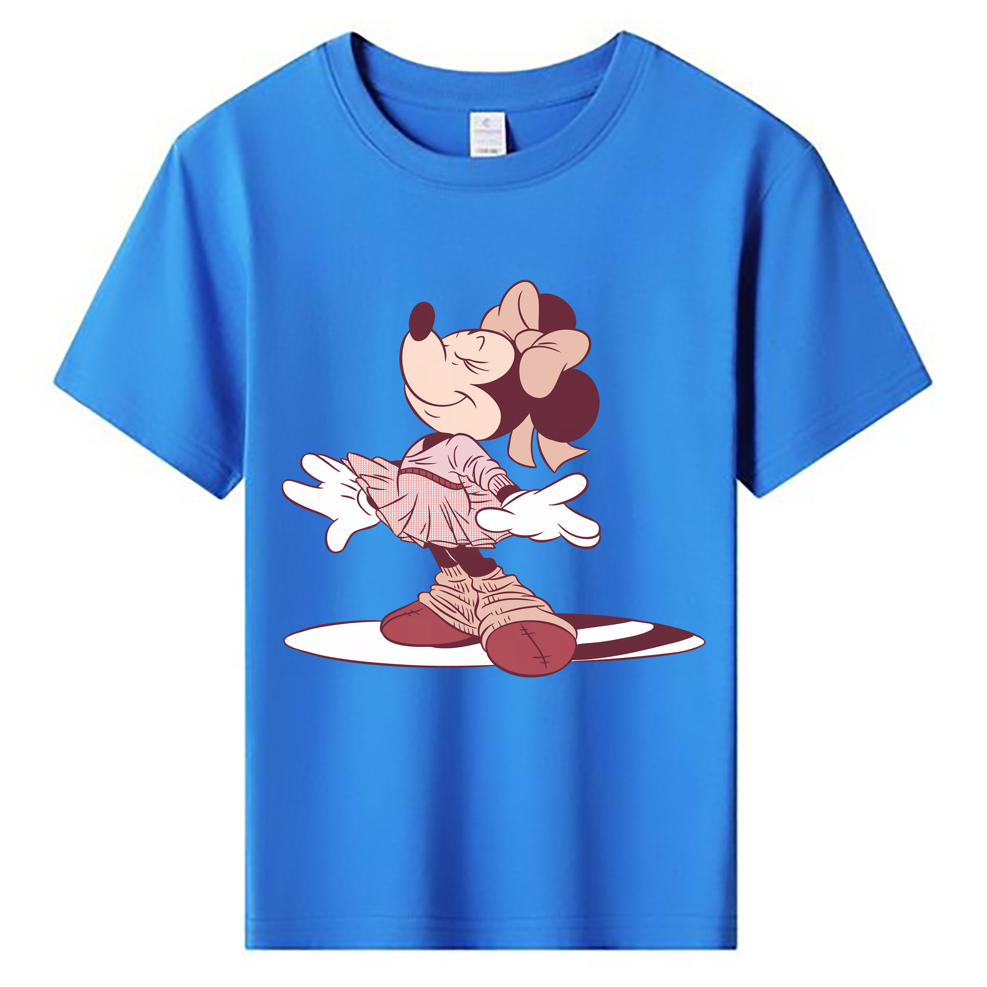 （画像用） ミッキーマウス Mickey Mouse 綿100％キッズTシャツ（フロントプリント）